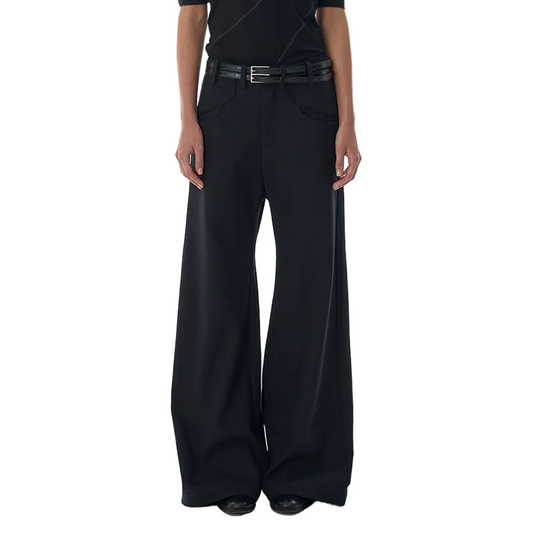 Pocket-cut bootcut trousers