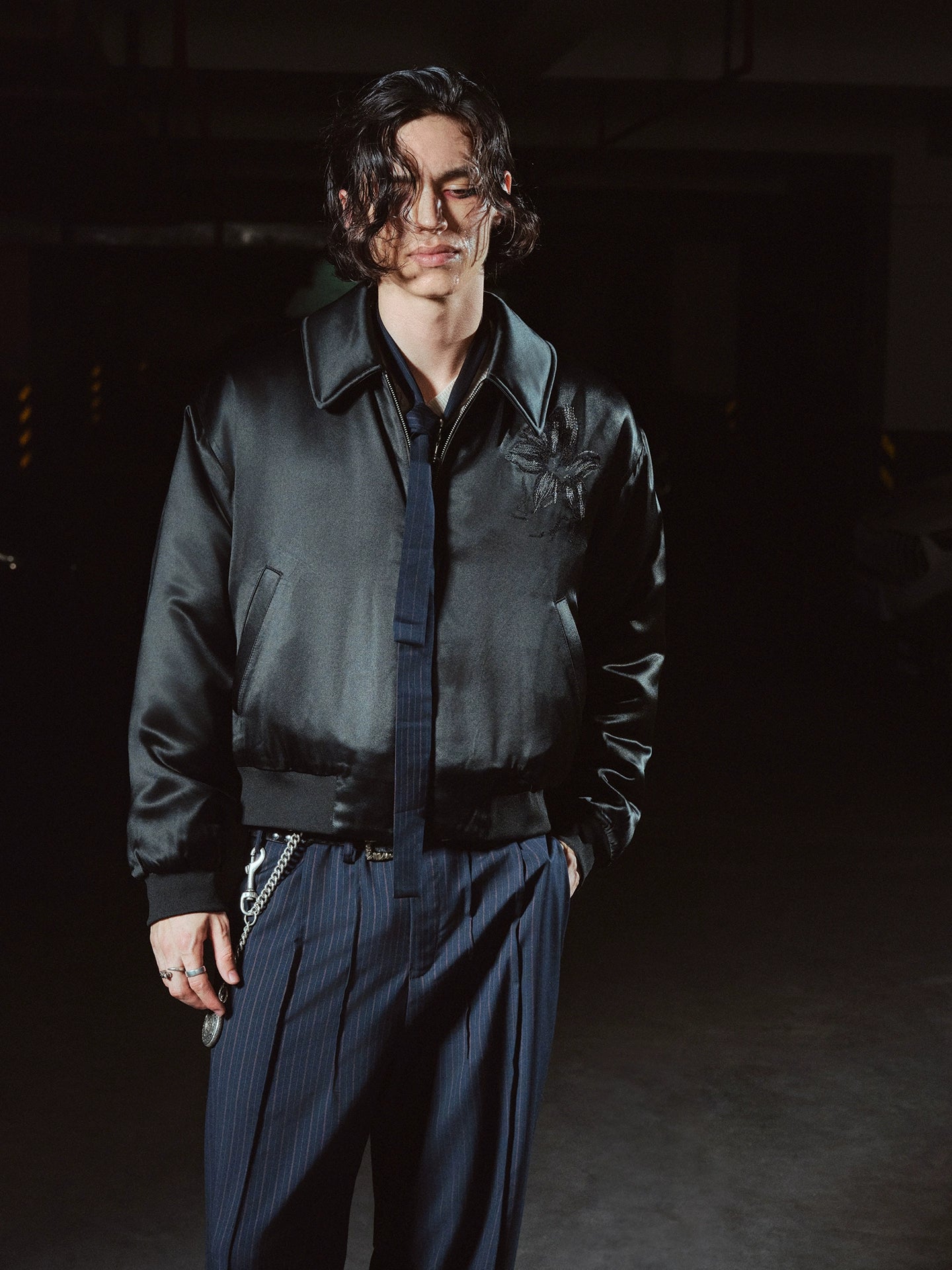 Flower Embroidered Cotton Jacket