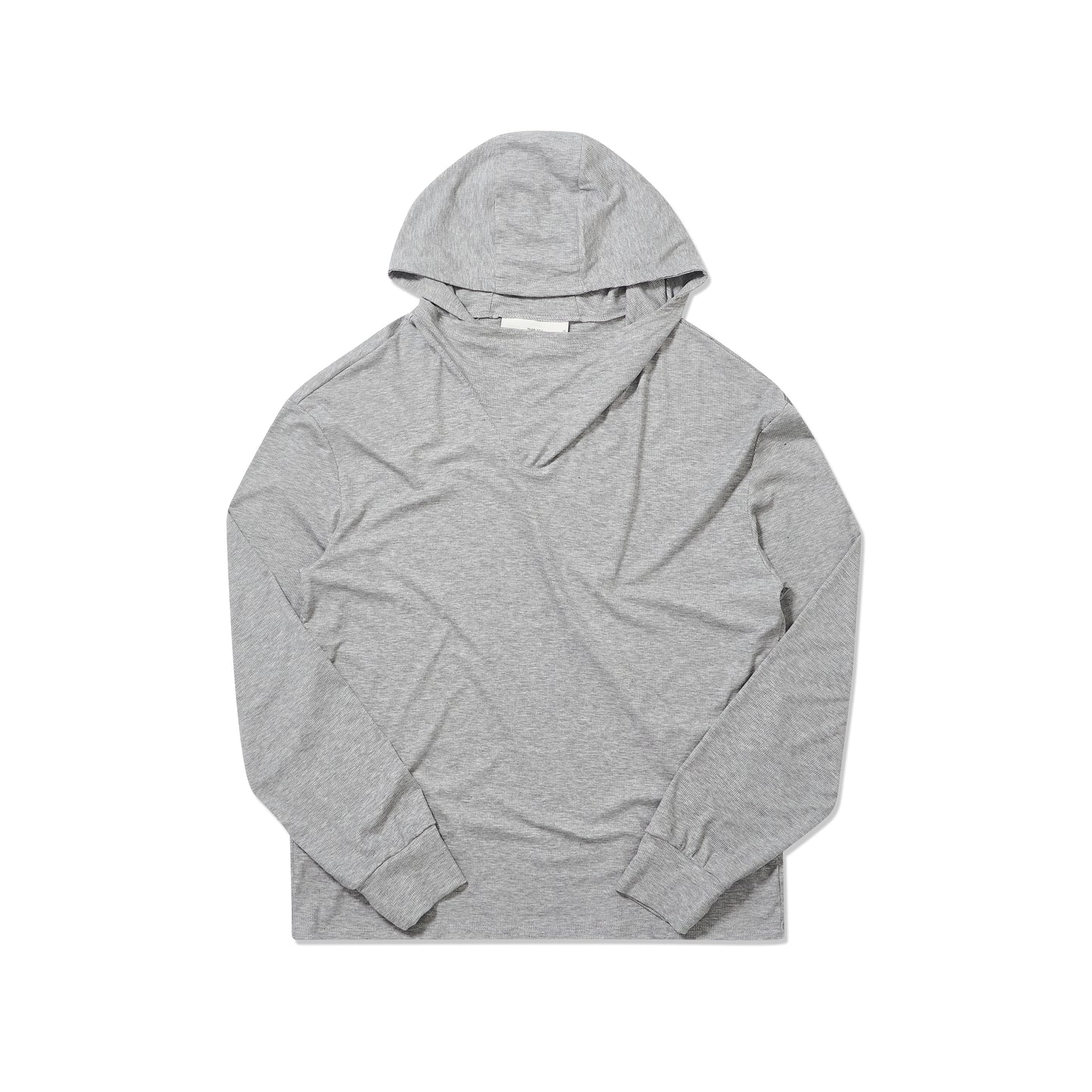 Wrap-around Hooded Long Sleeve T-Shirt