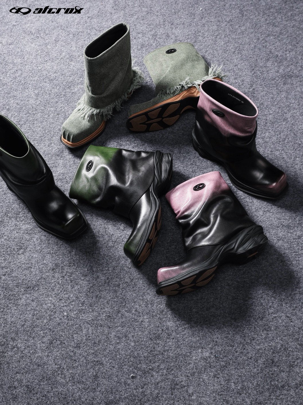 Hand-polished cowhide boots