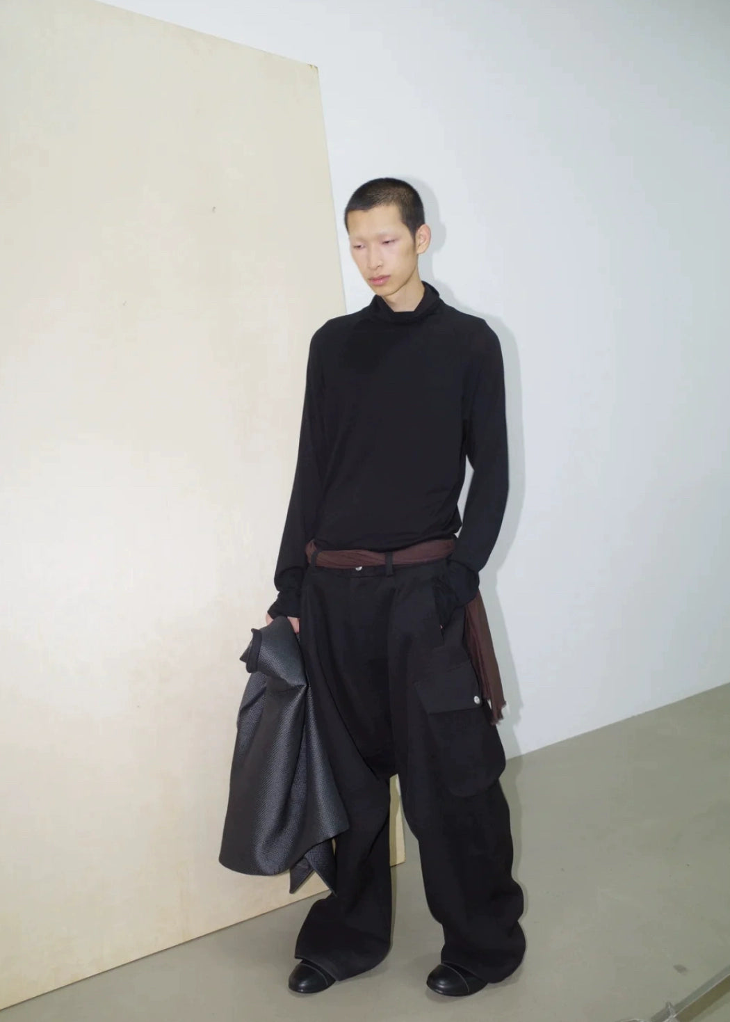 Wool high-neck "mask" Knit