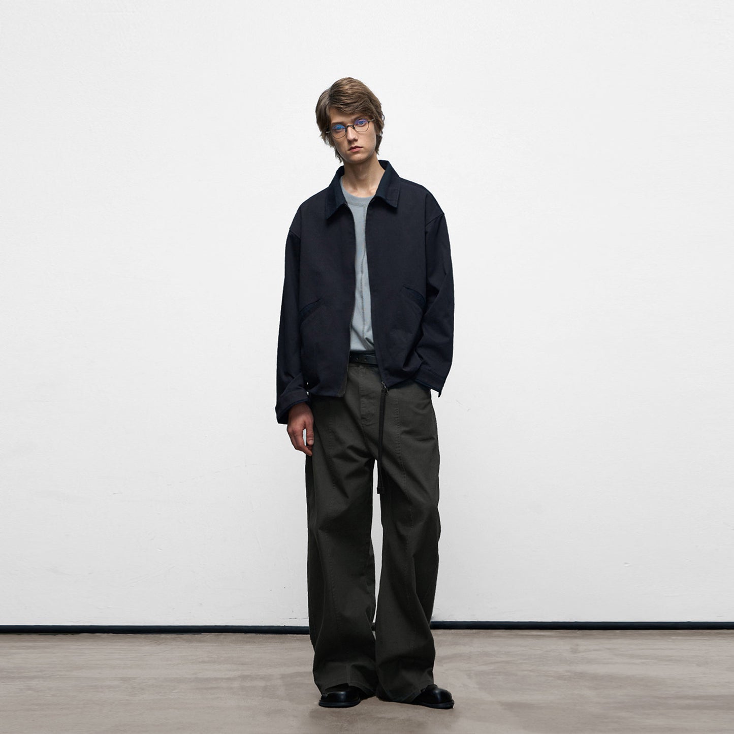 Multi-Pocket Washed Straight Cotton Pants