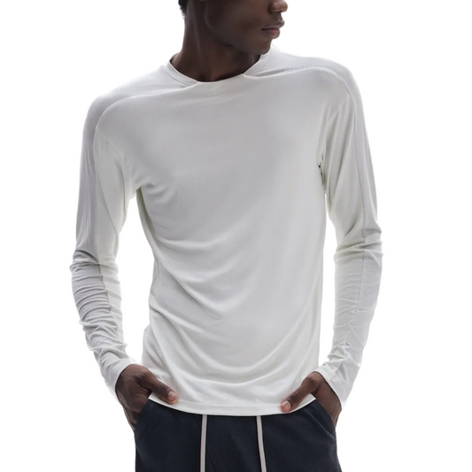 Full-back slim-fit basic long sleeve