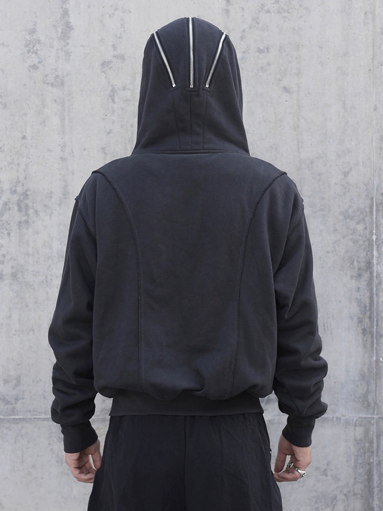 Zipper Masked Hoodie