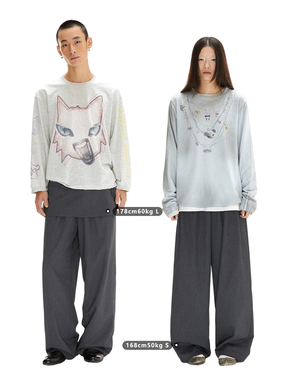 "One Song Solo" Layered straight trouser