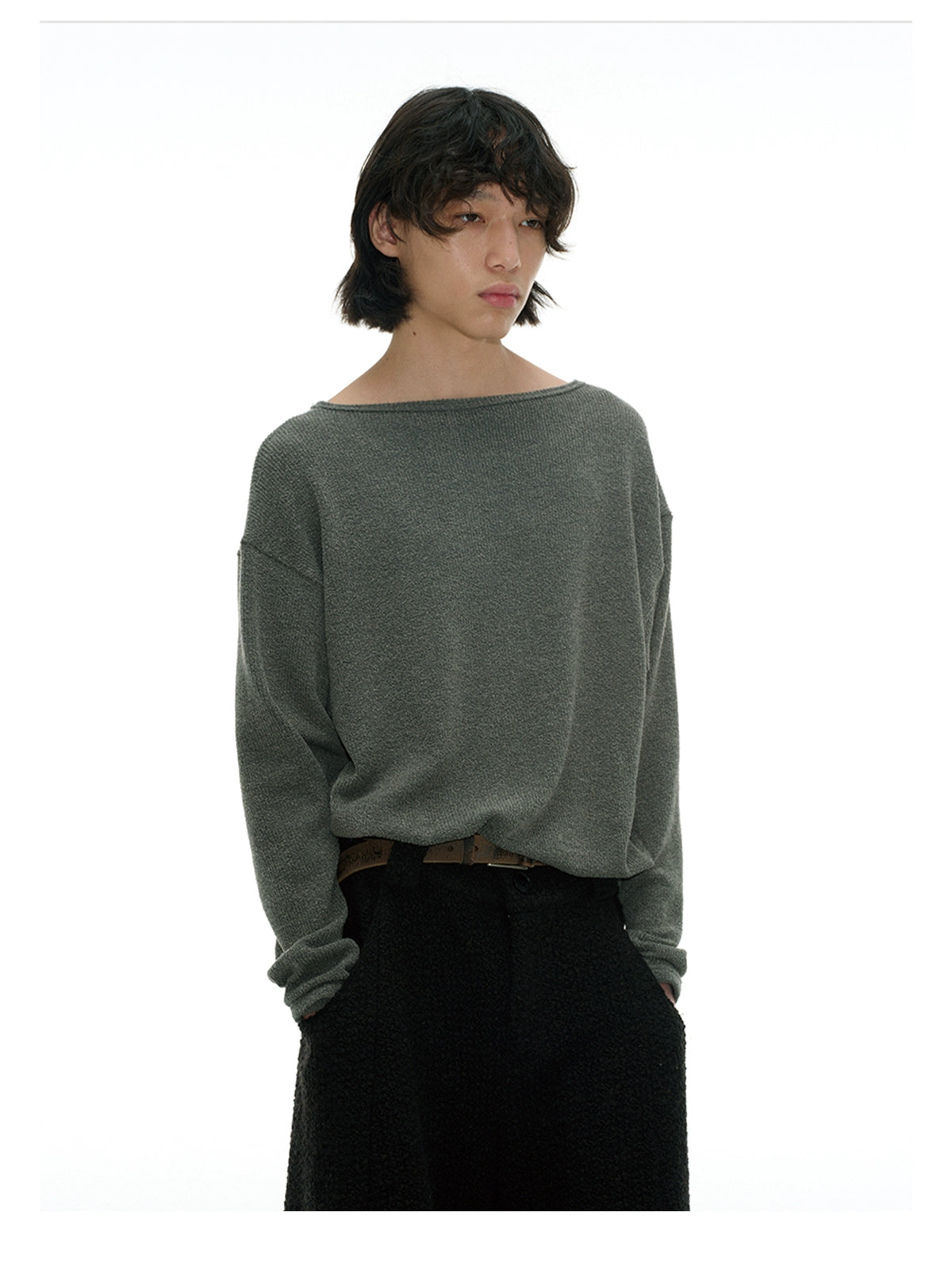 lazy boat neck Knit