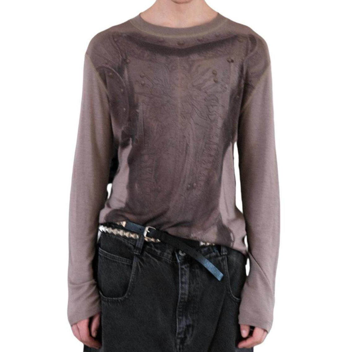 Armor Print Merino Wool Tattoo Long Sleeve T-Shirt