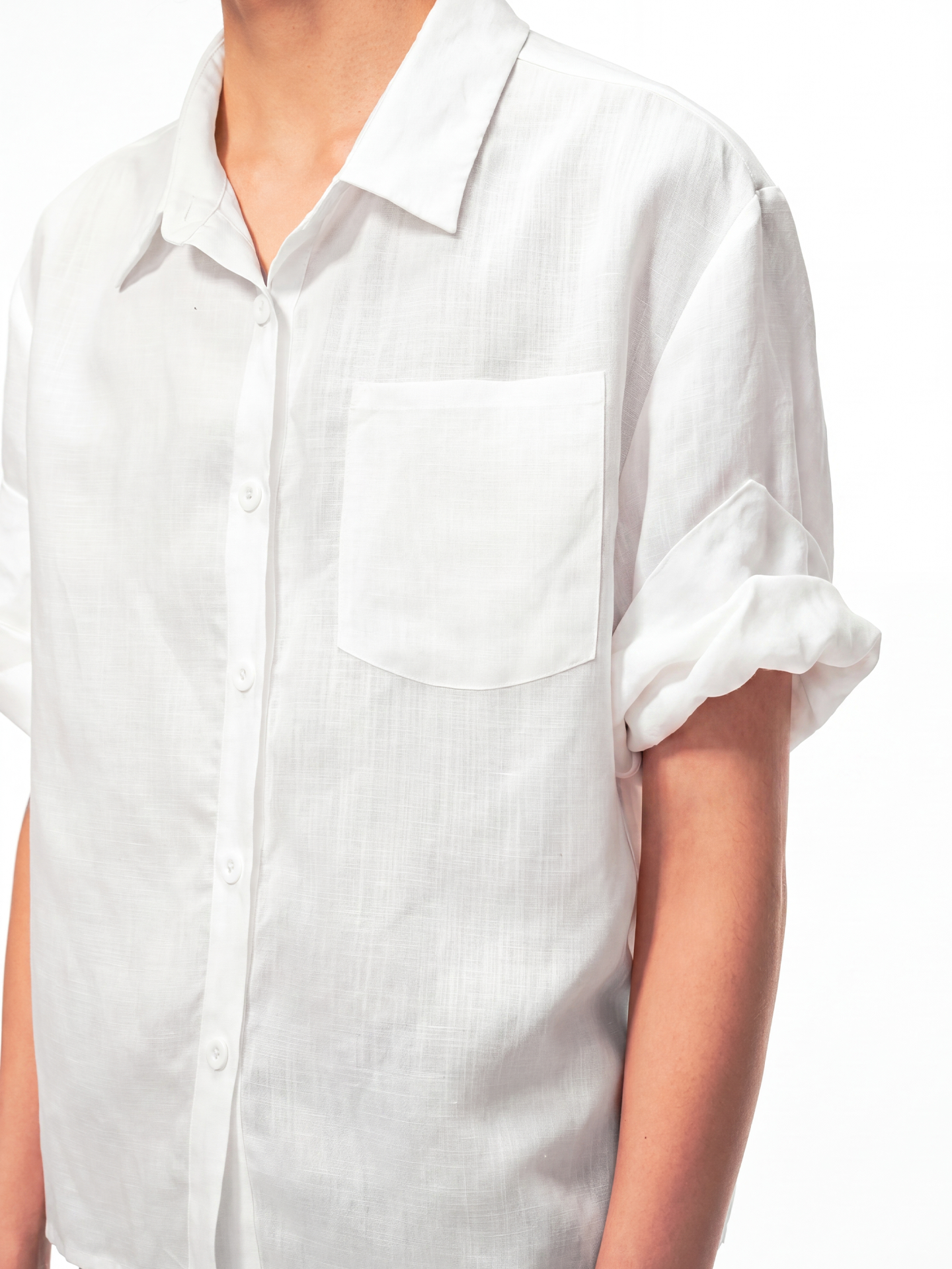 "Pulse" Tencel Linen Rolled Edge Shirt
