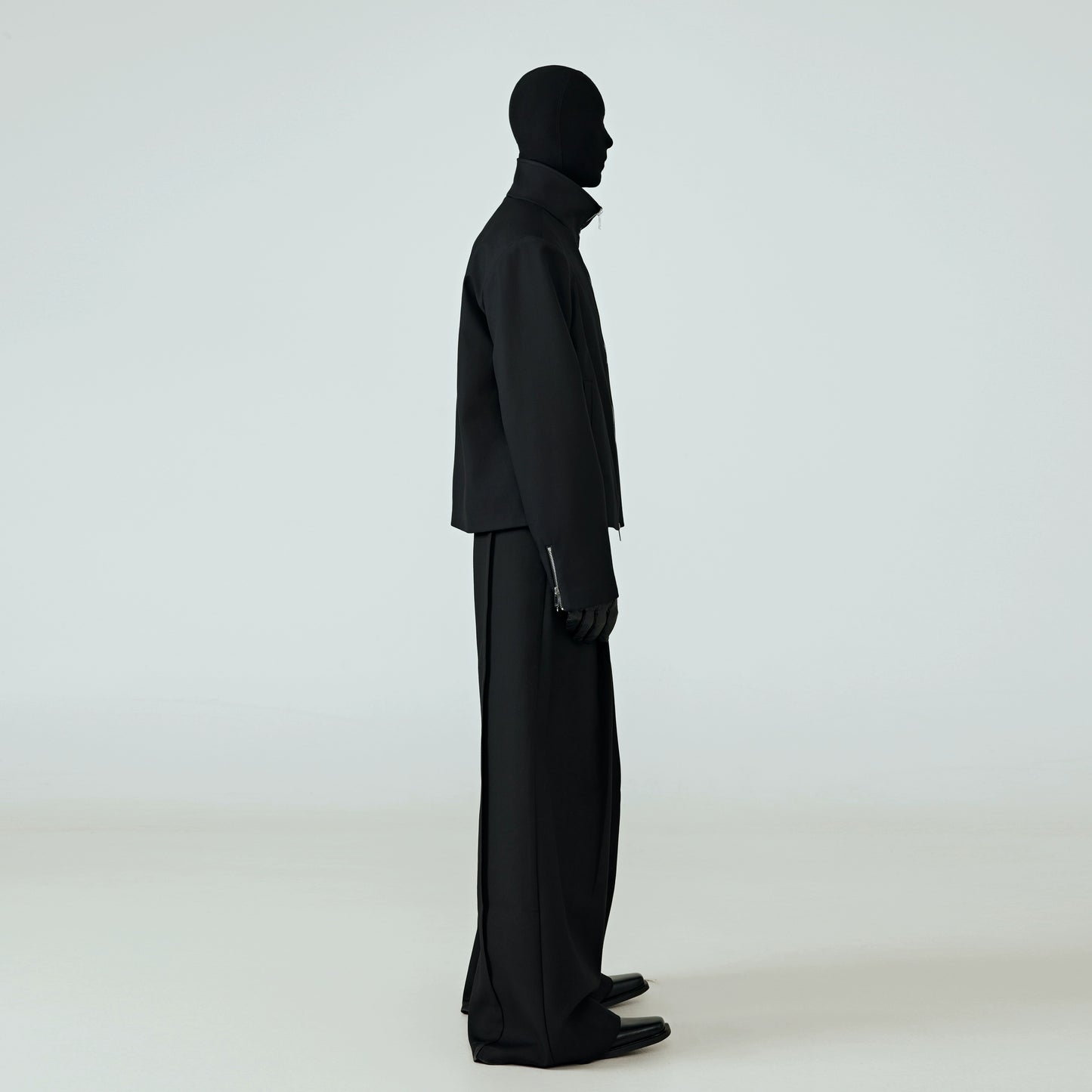 Stand Collar Cropped Jacket