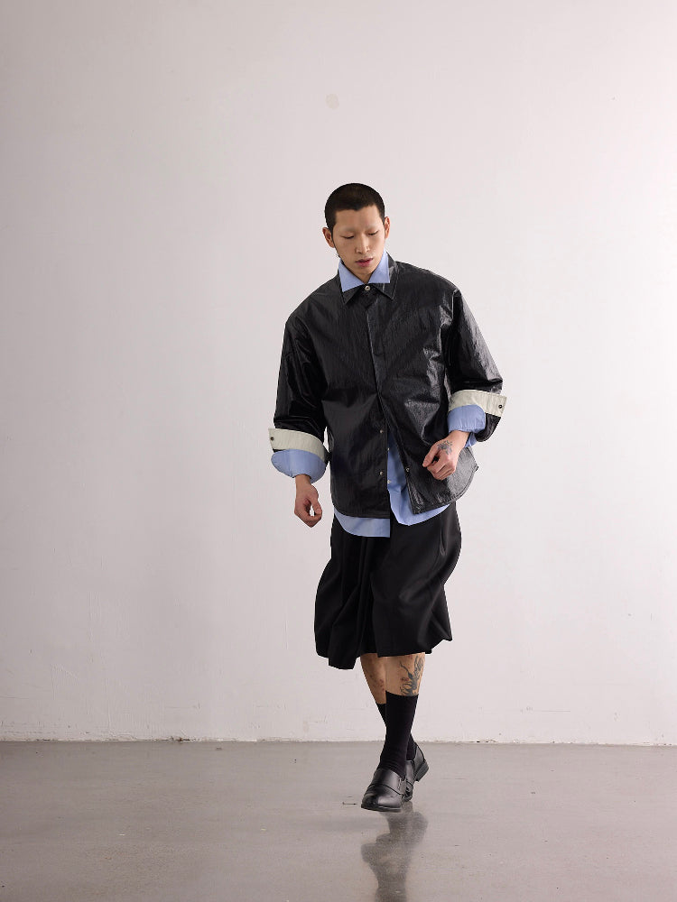 Waterproof Leather Cargo Shirt C03