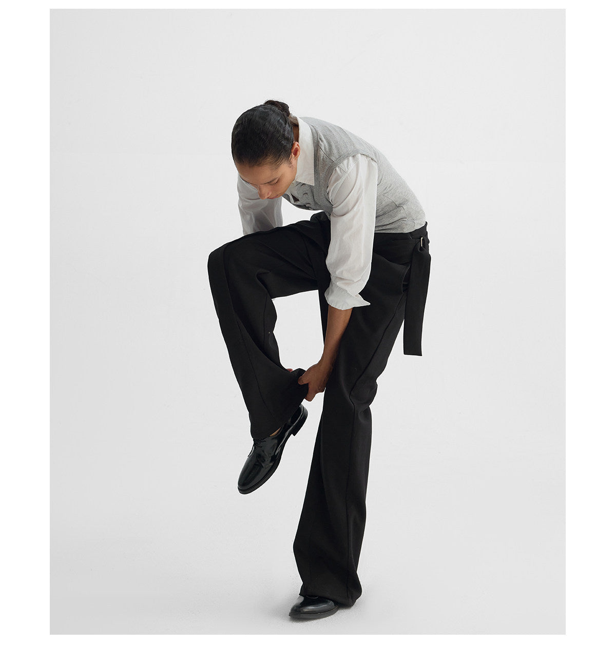 Tailored waist ring trousers
