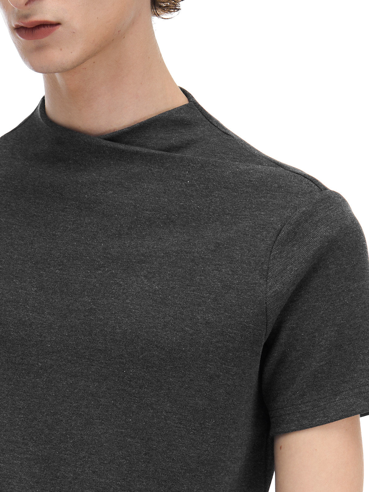 Jump neck knit T-shirt