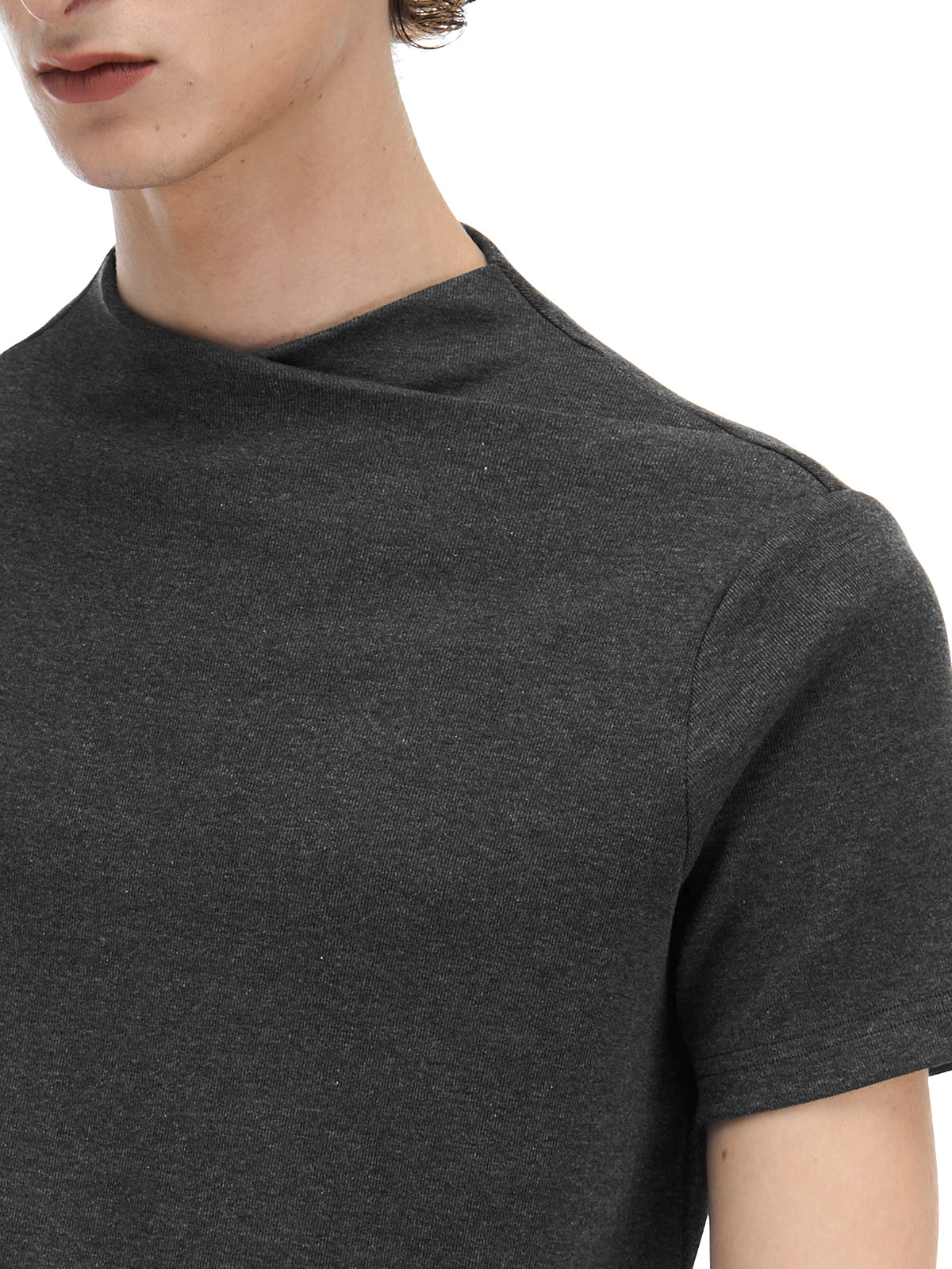 Jump neck knit T-shirt