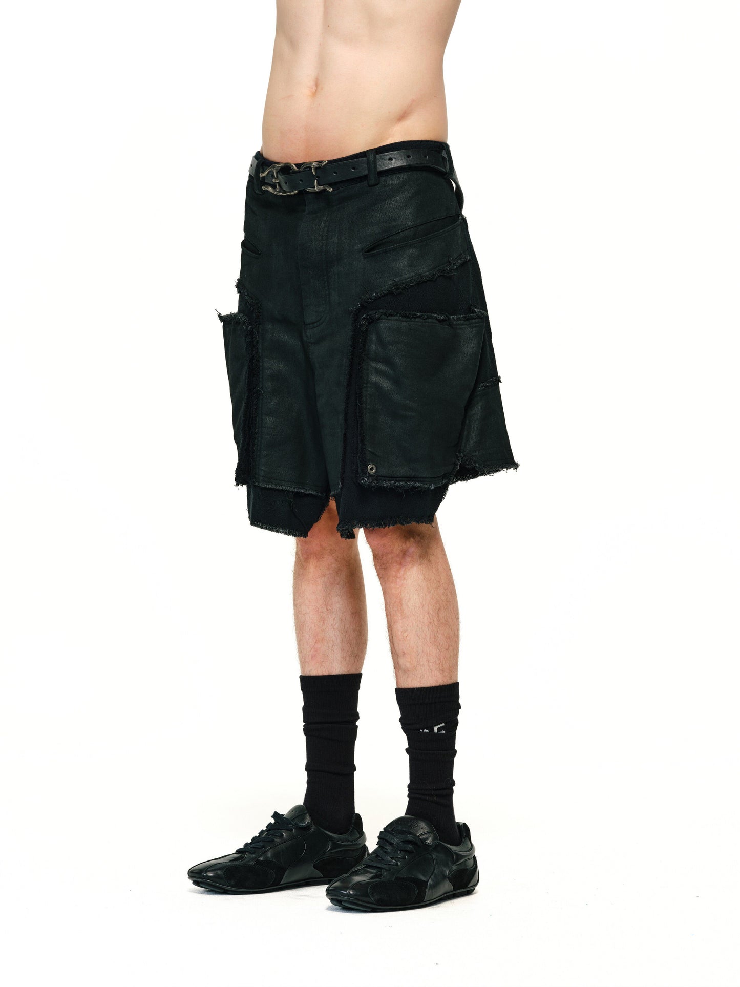 Haunted waxed work shorts