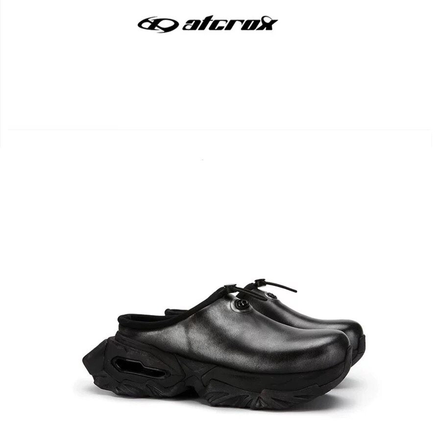 mix cowhide slippers