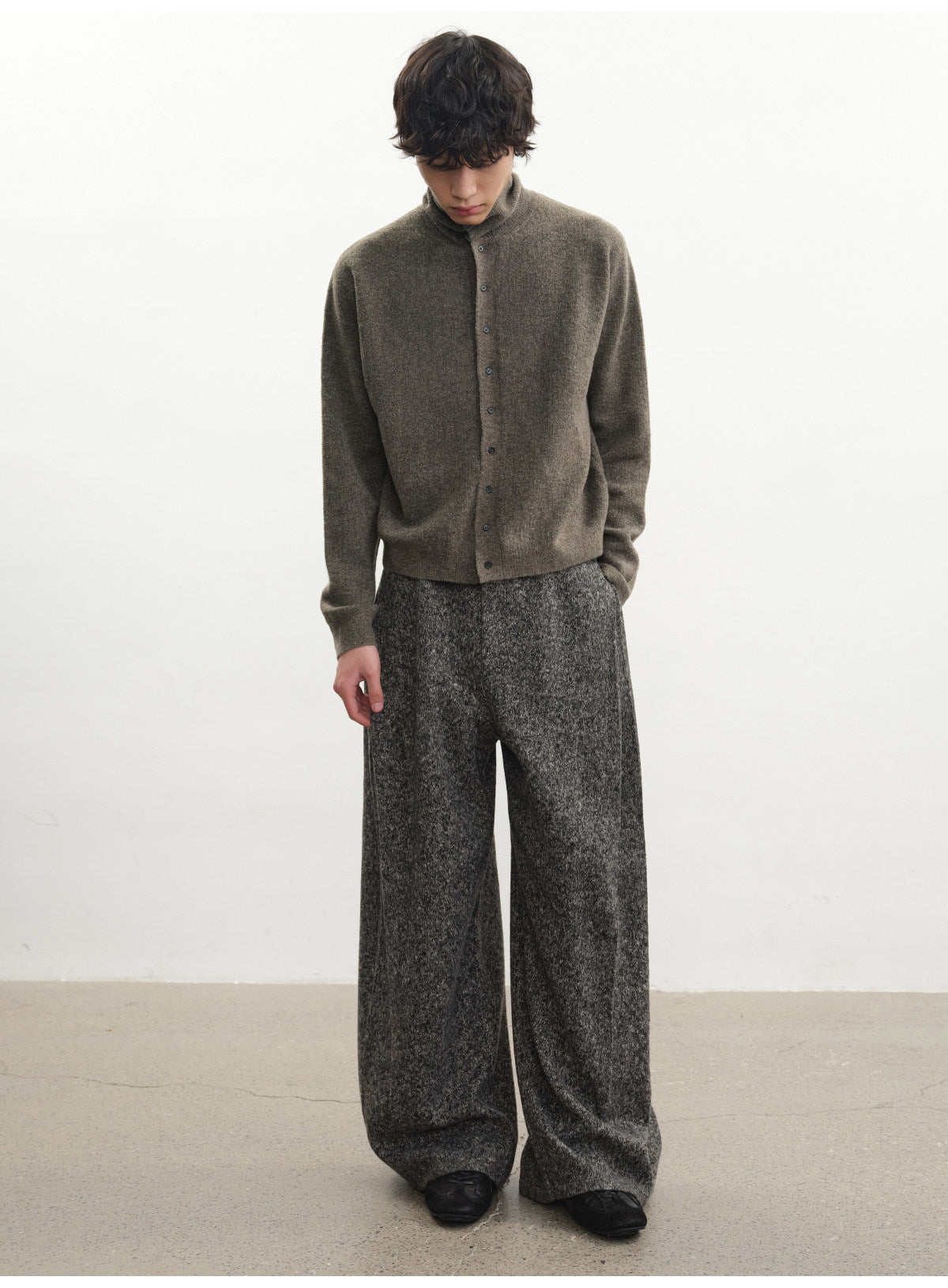 Floral Turtleneck Cardigan