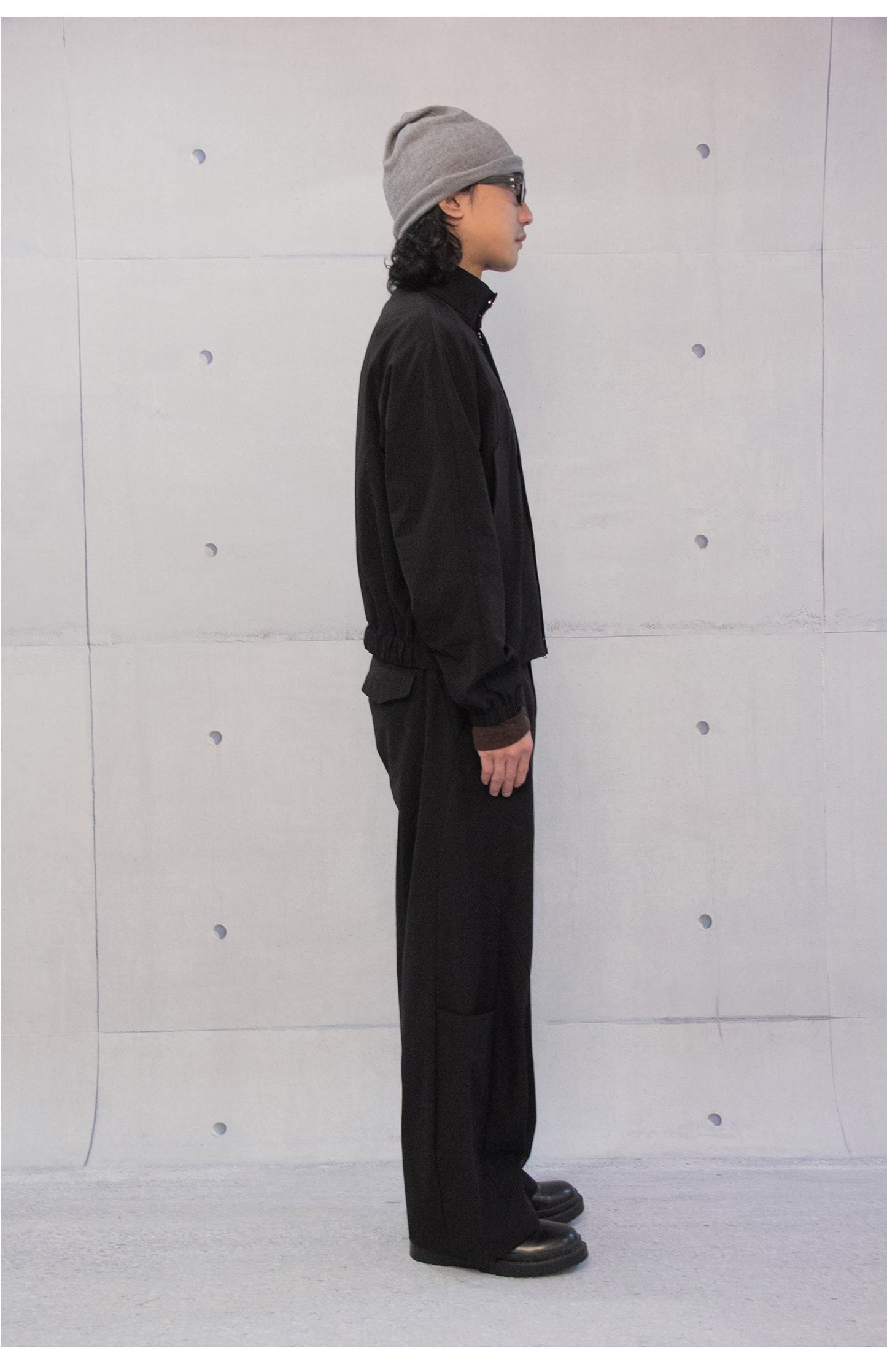 Tailored zip short jacket