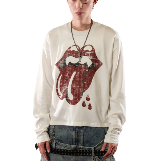 Tongue Spoof Distressed T-shirt