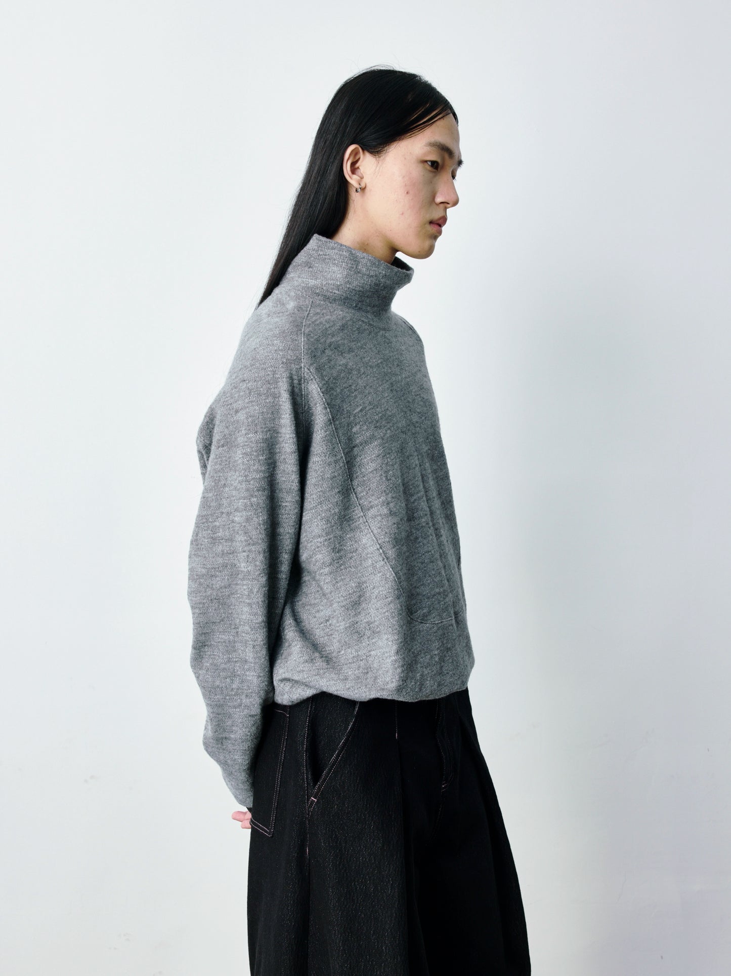 Merino Wool  High Neck Sweater