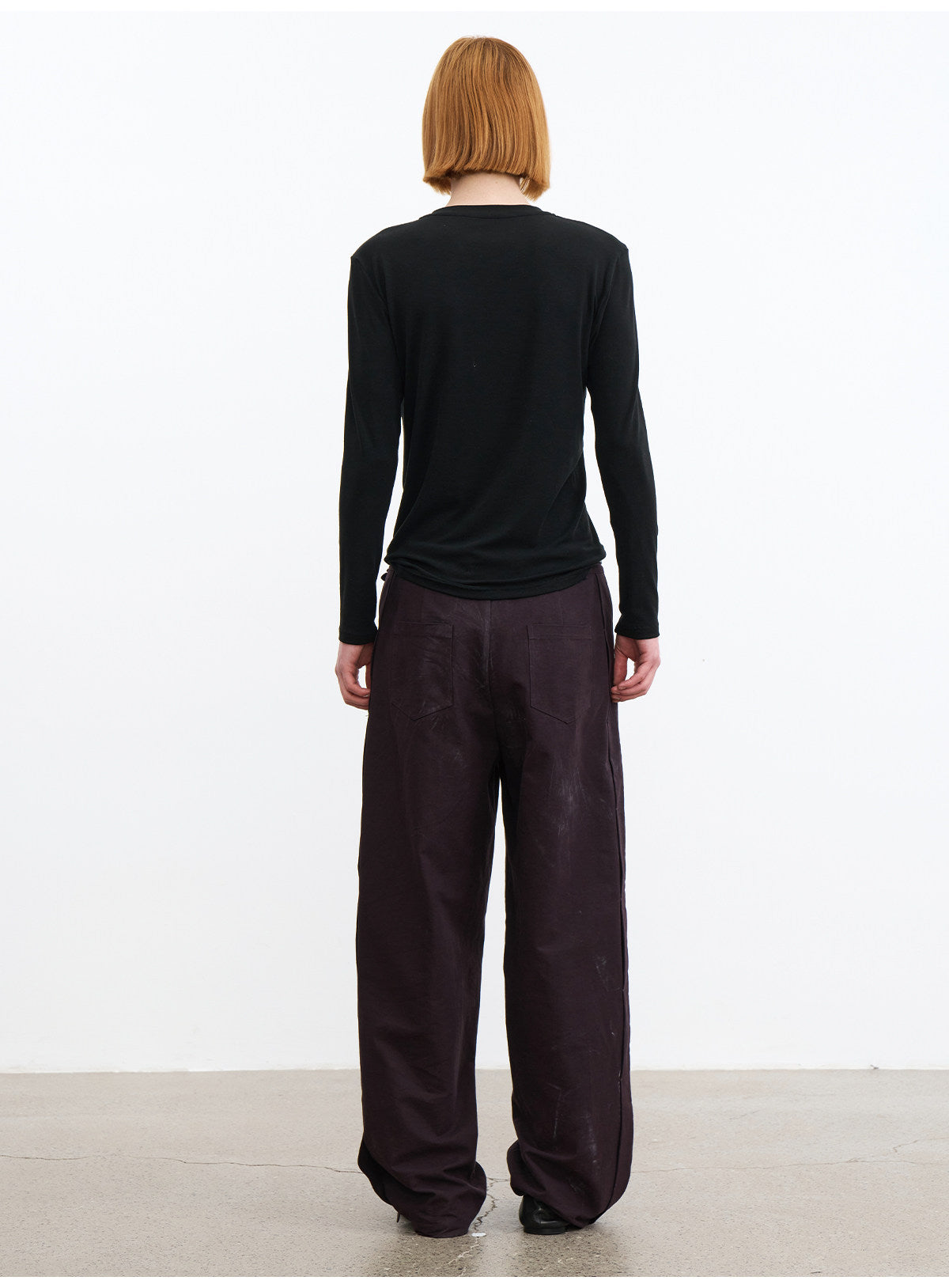 "Straight Ruler" Side Loose Casual Pants