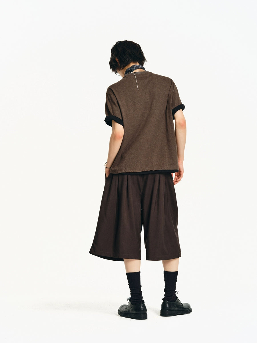 Quad pleated kendo shorts