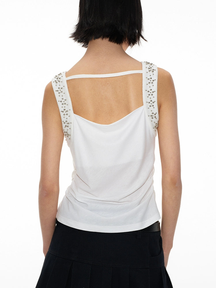 Studded Swing Neck Top