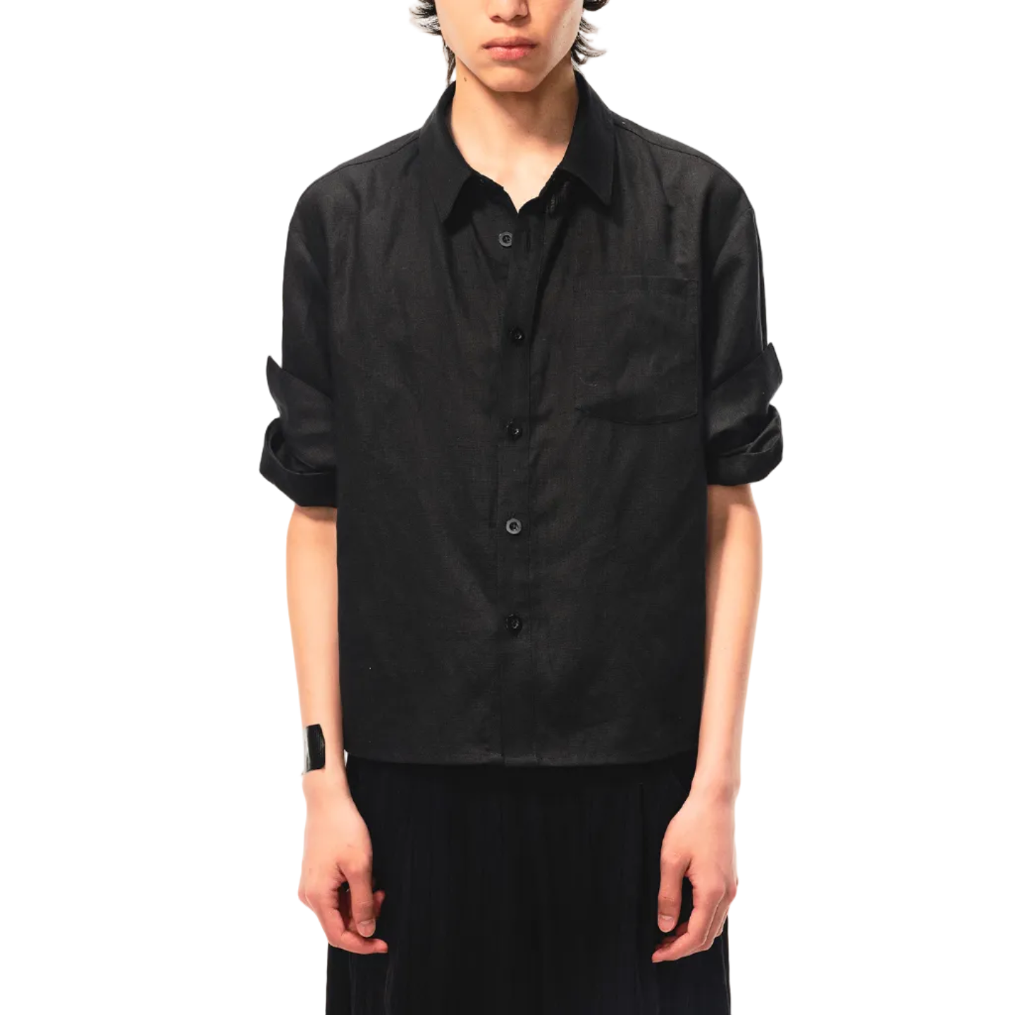 "Pulse" Tencel Linen Rolled Edge Shirt