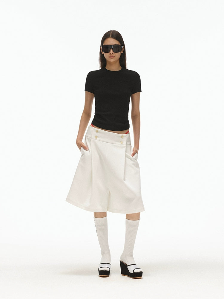 Cut slim short-sleeve T-shirt