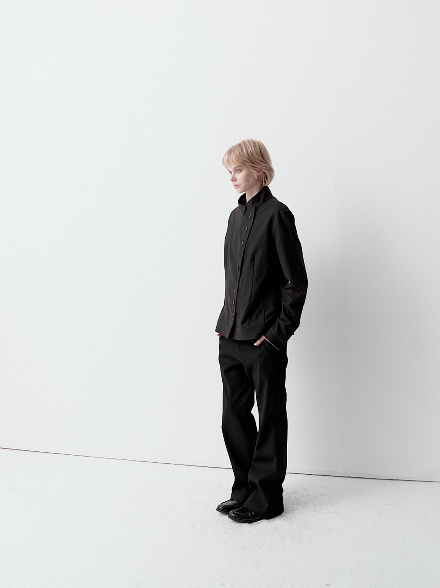 Curved multi-layer boot trousers