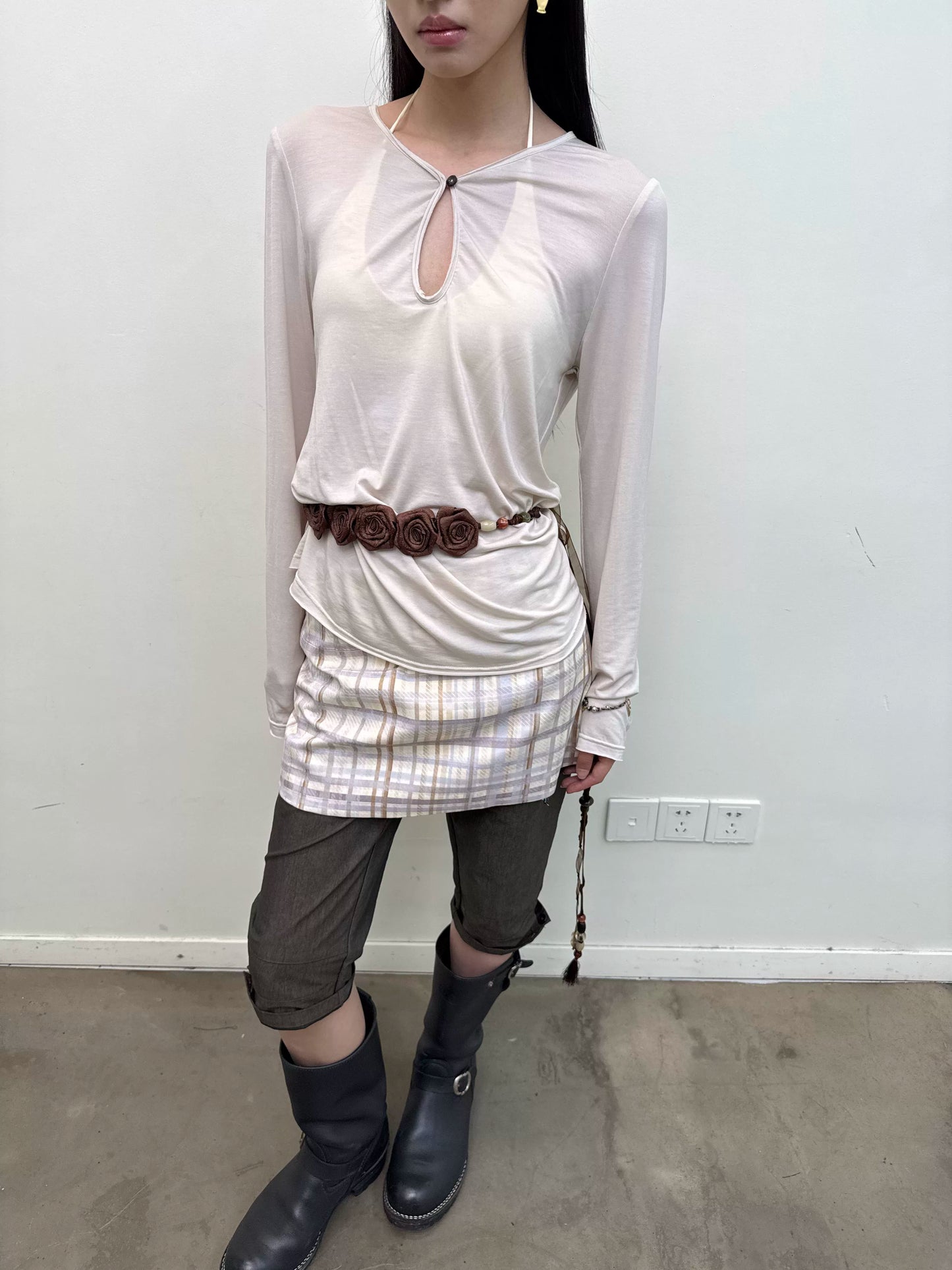 V-Neck Long Sleeve T-Shirt