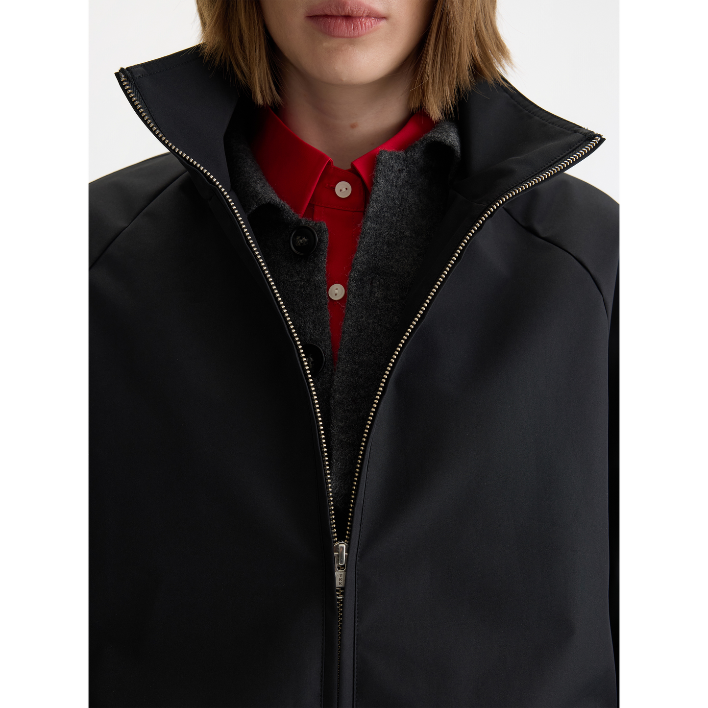 Nylon Stand Collar Balloon Jacket