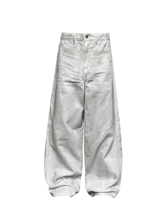 Stained White Cattle Jeans
