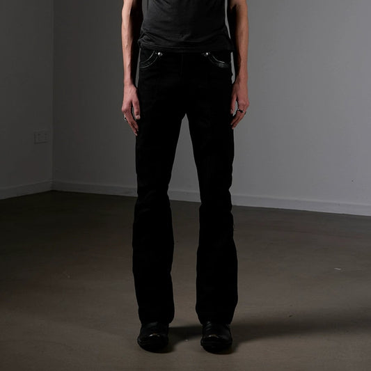 Bootcut canvas punk trousers