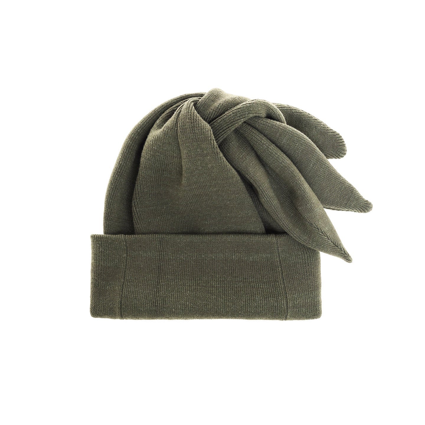 Three-ear knit beanie