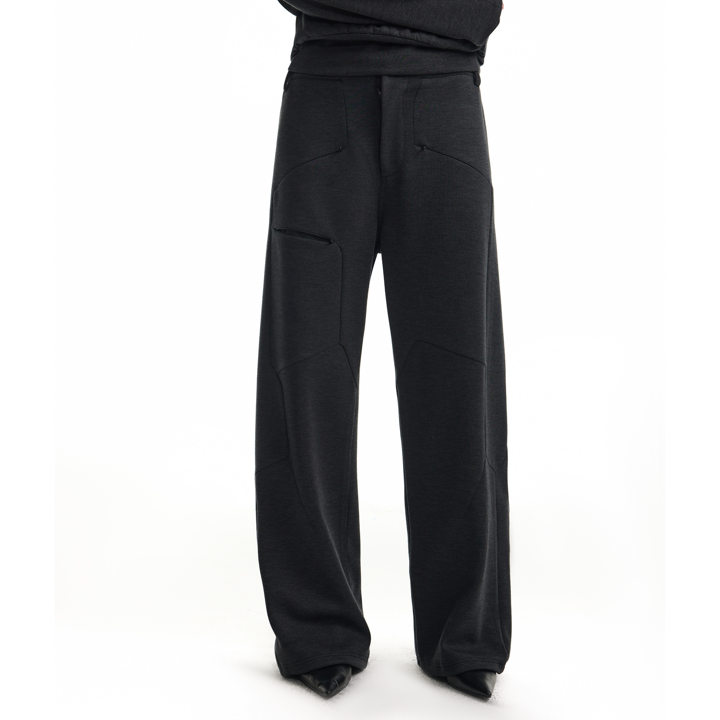 Air-cut wide-leg pants