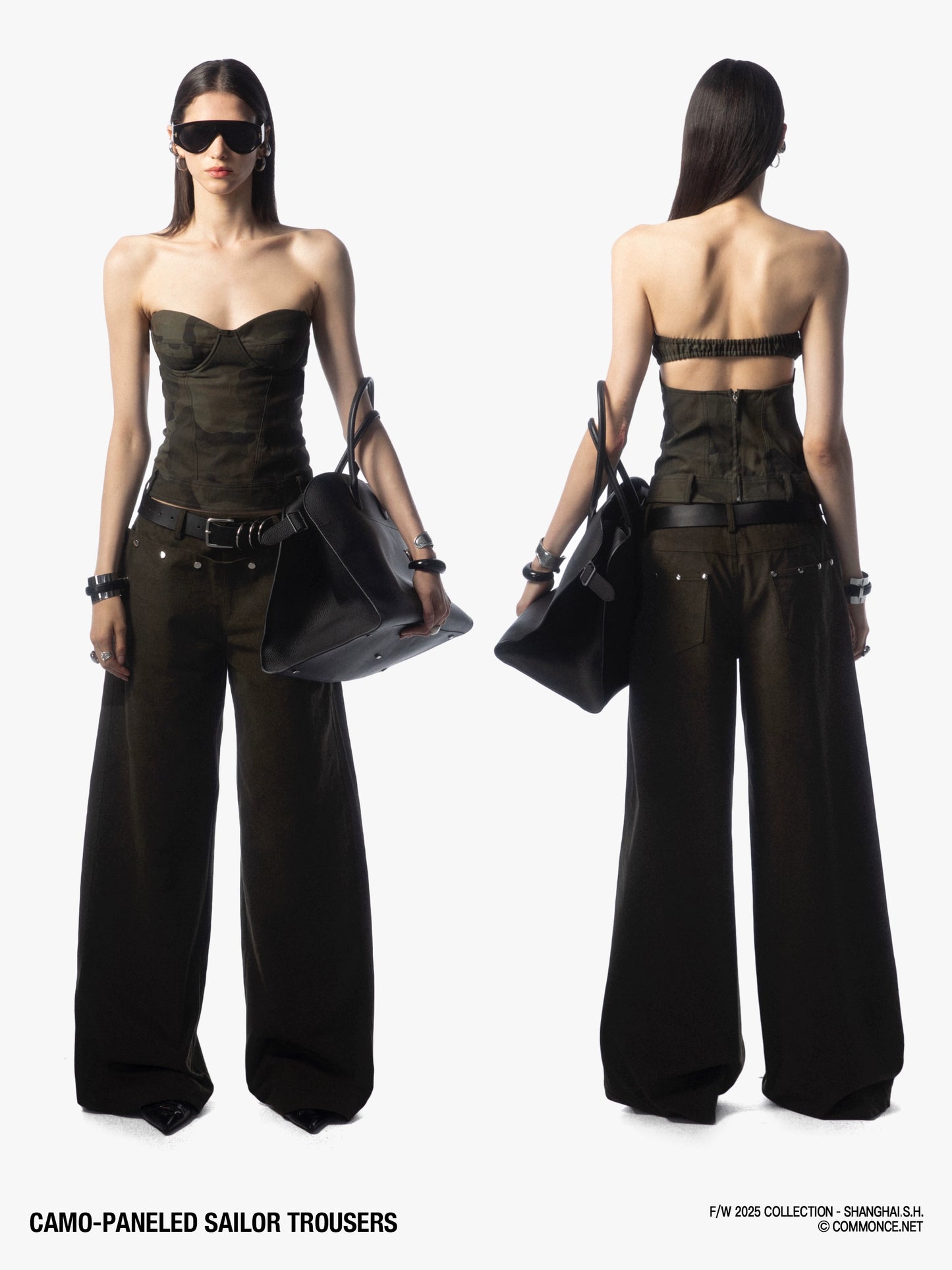 Camouflage Panelled Sailor Trouser