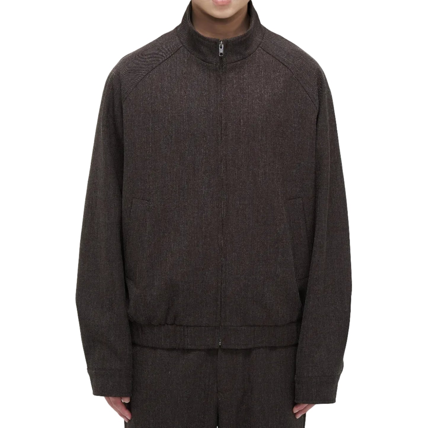 Textured Stand Collar Jacket