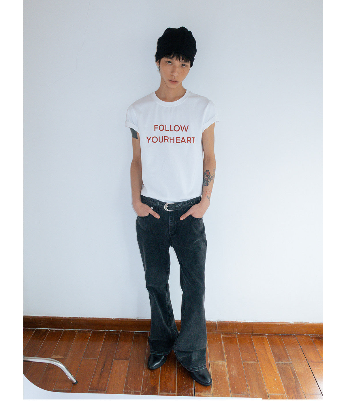 Vintage Contrast Slogan Short Sleeve T-Shirt