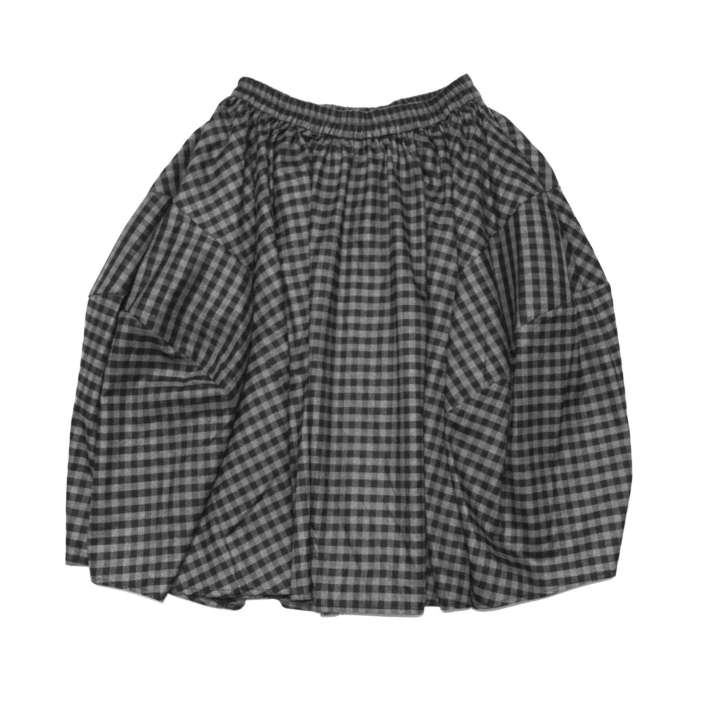 Layered pin-checked skirt