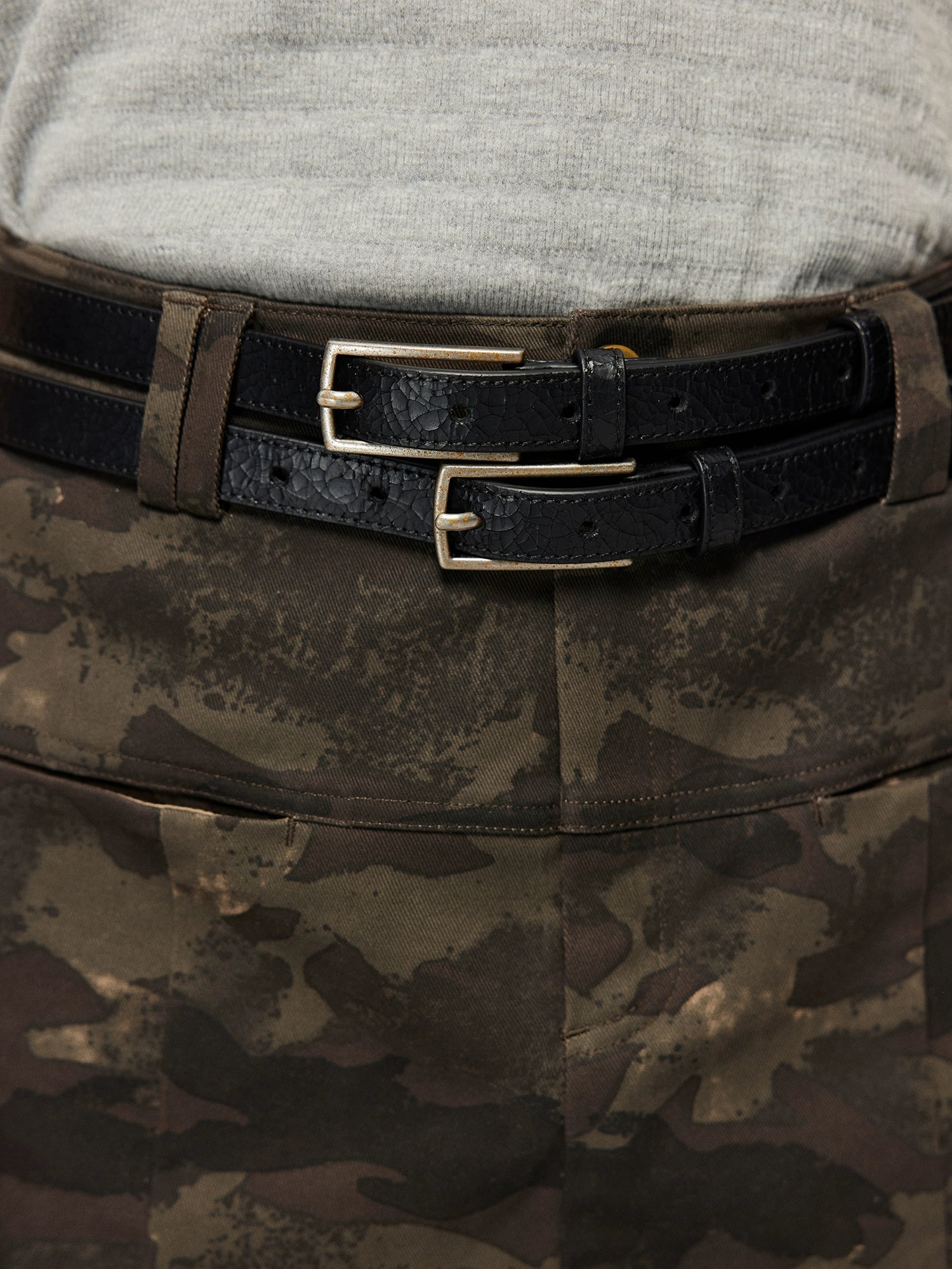 Vintage Versatile Double Strip Cowhide Belt