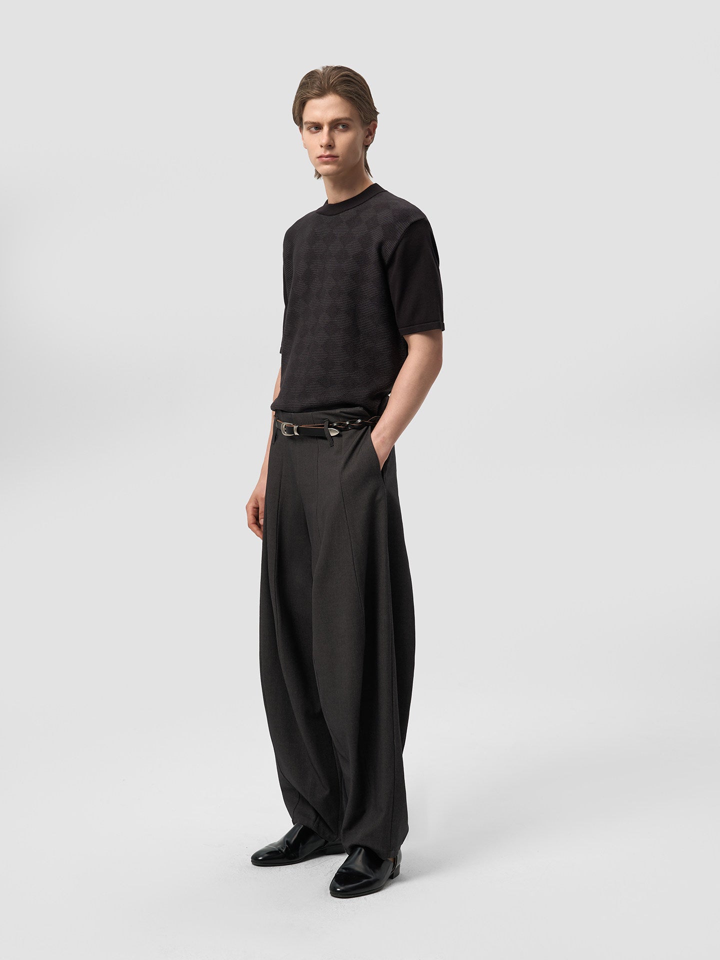 Split Straight Suit Trouser