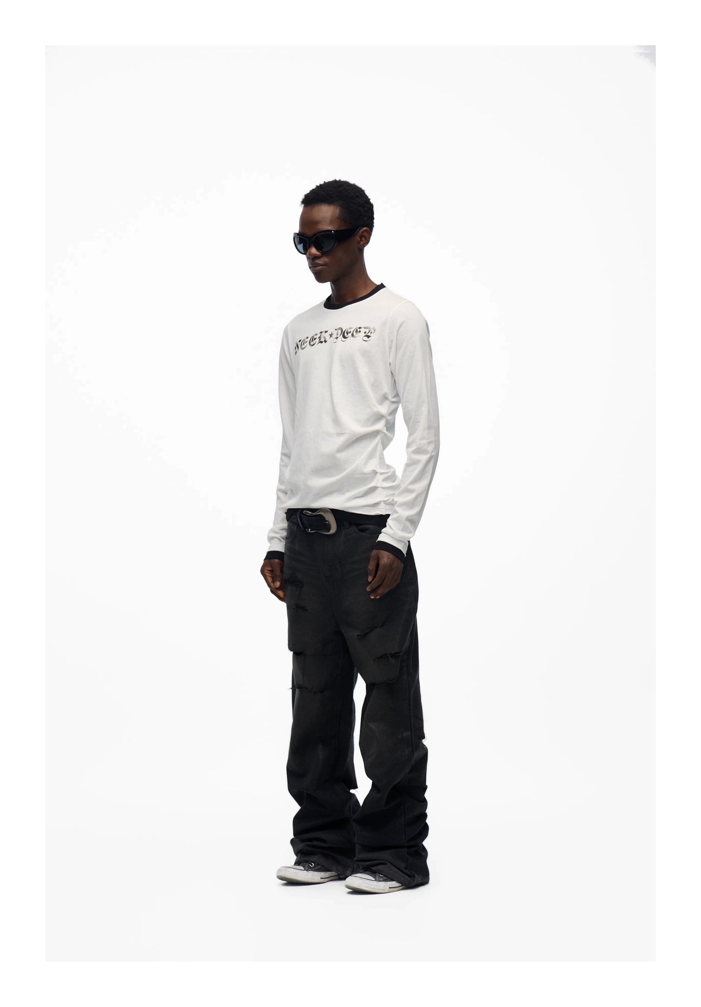 skull print long sleeve T-shirts