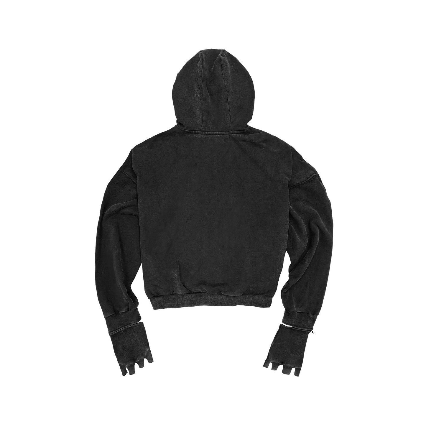 Embroidered rivets finger hoodie