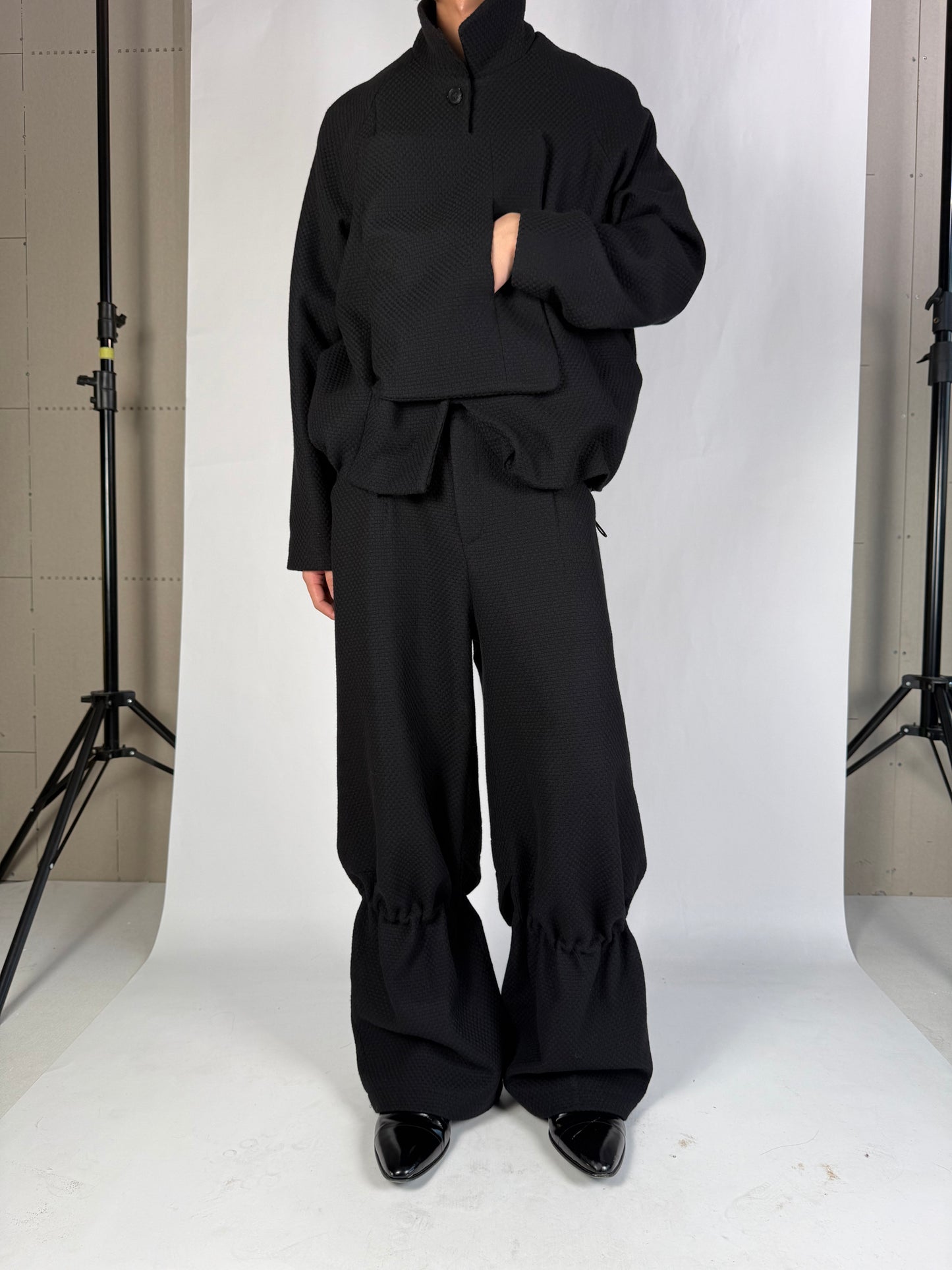 Codex Special Placket Honeycomb Wool Jacket