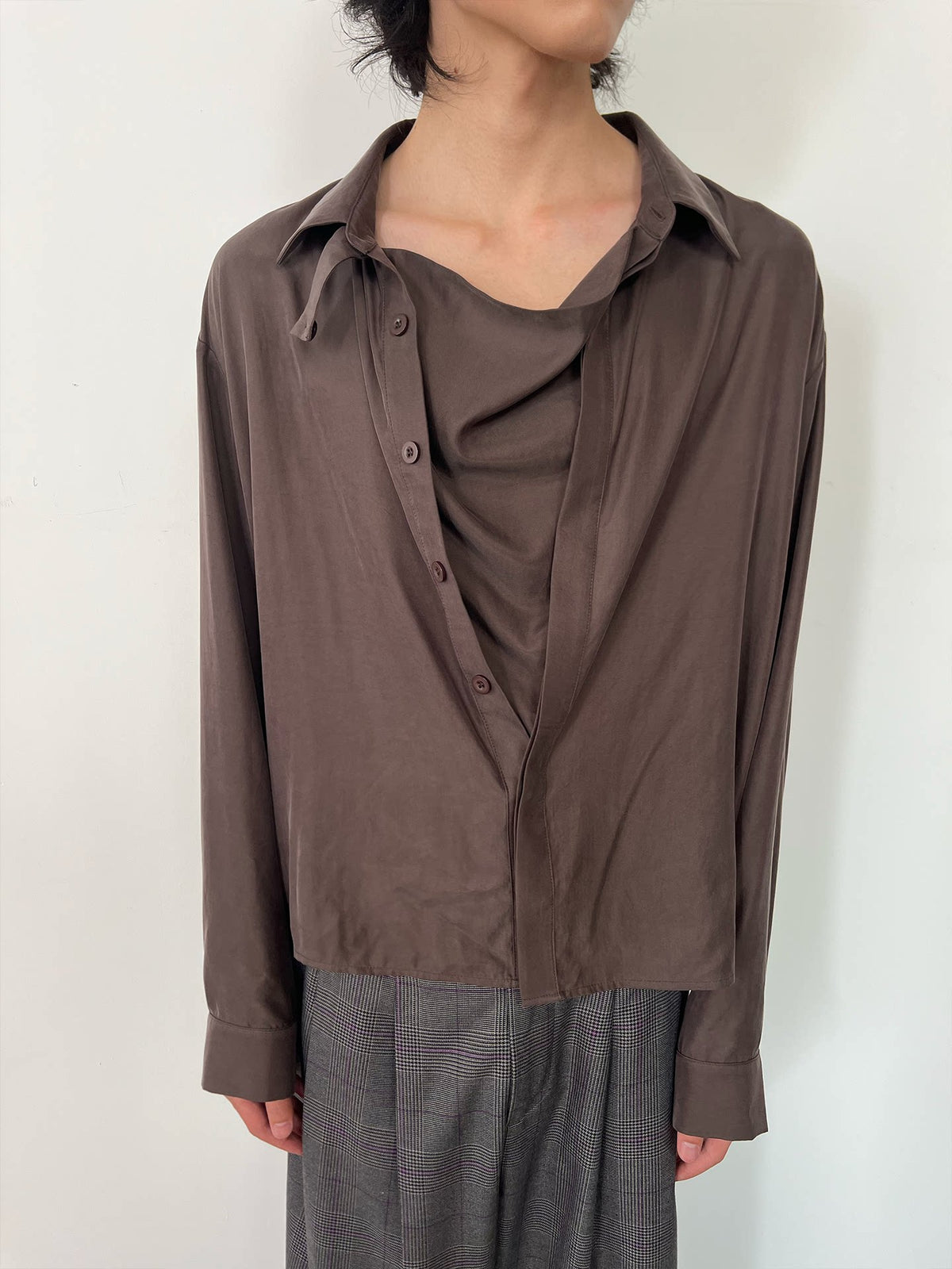 Copper ammonia long-sleeve shirt