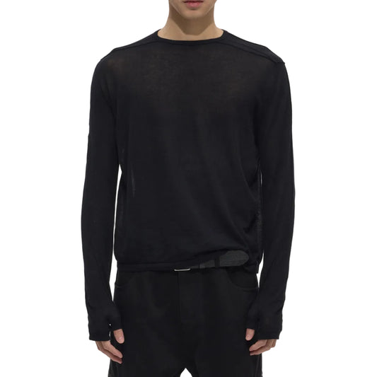 Cotton thumb hole long-sleeved shirt