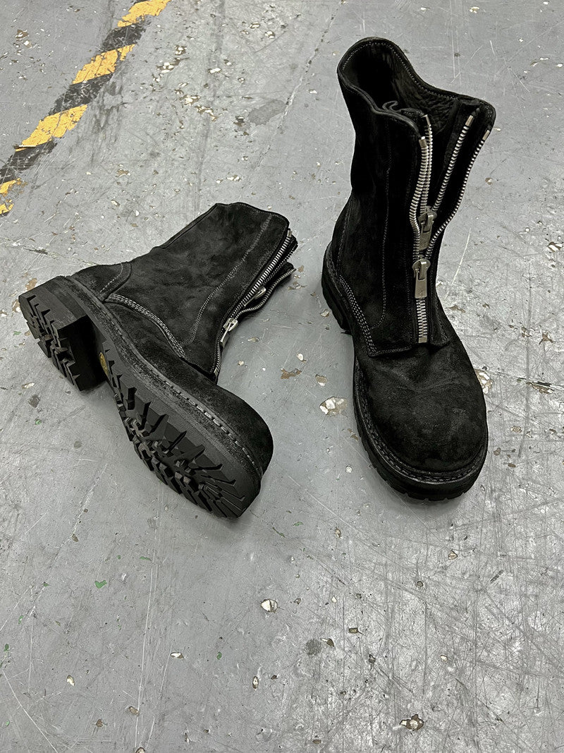 Double zipper Goodyear knight boots