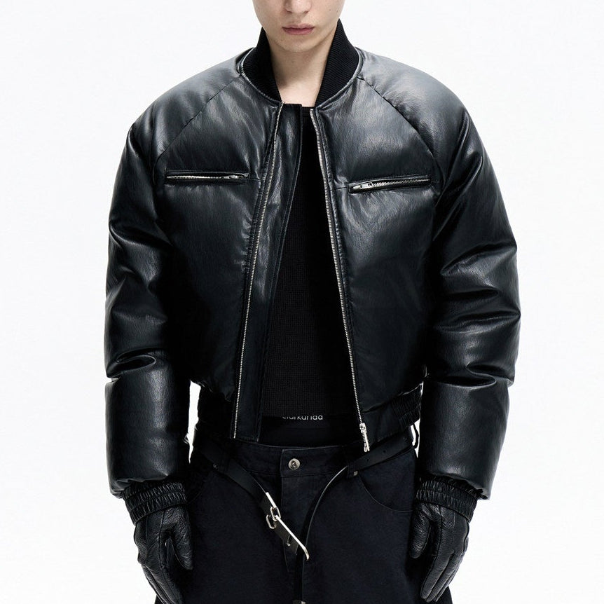 Leather Padded Jacket