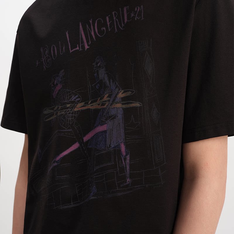 Baguette print short sleeve t-shirts