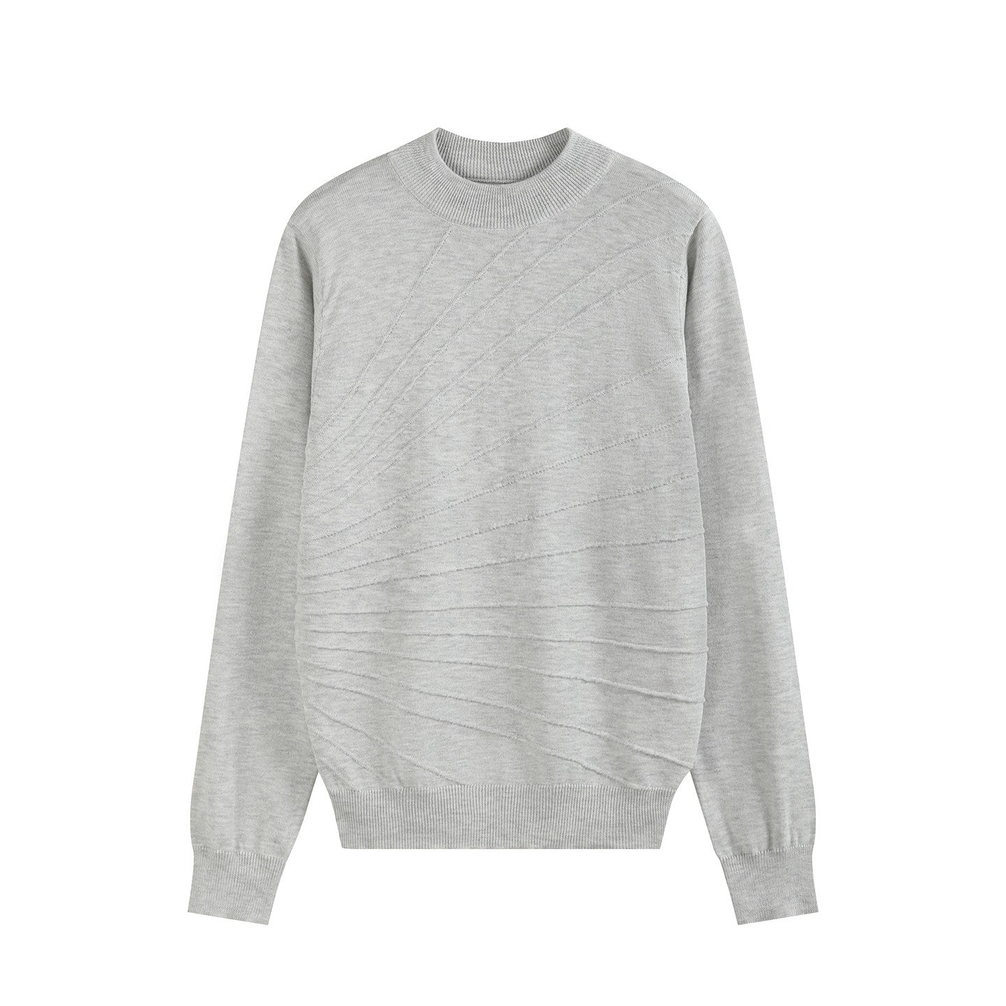 Sculpture jacquard long-sleeve T-shirt